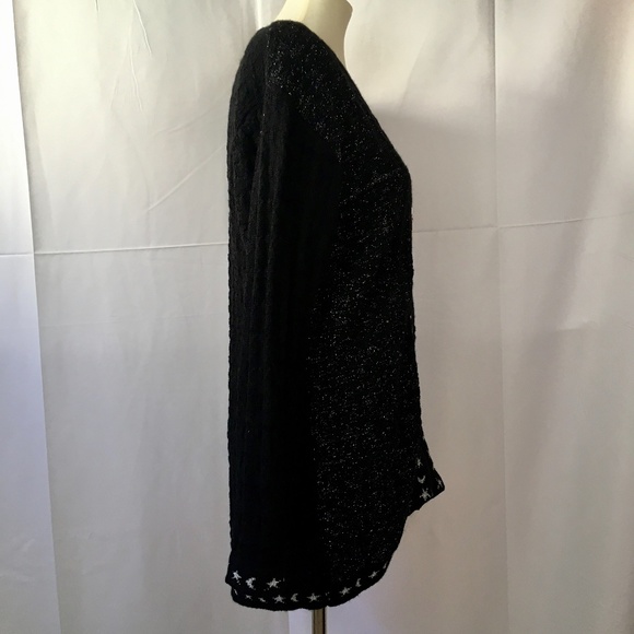 Oversized Star & Moon Silver Black Cardigan SP - Picture 6 of 7